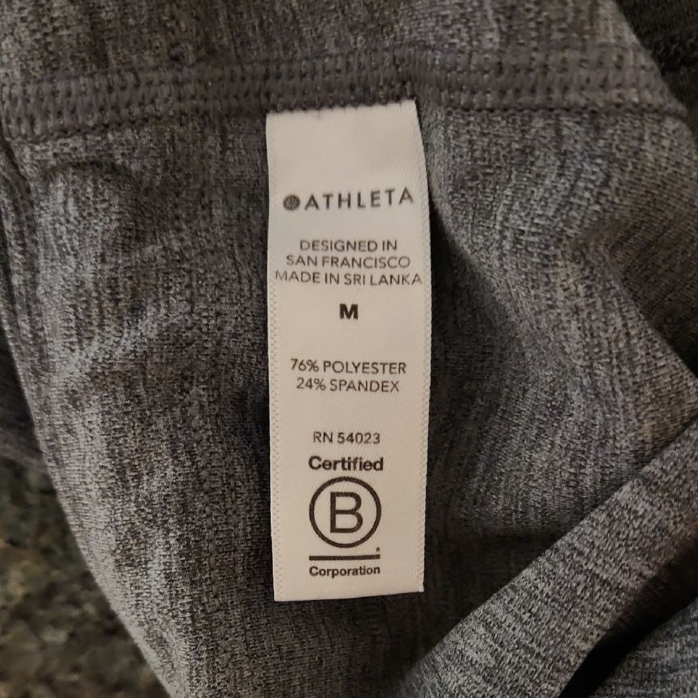 Athleta Gray Ultimate Capri Stash Pocket 7/8 Tight Leggings Women M Polyester - Picture 6 of 9